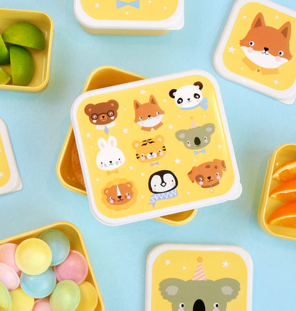 Lot de 4 boîtes repas et goûter - Amis des animaux – vue 4 – A Little Lovely Company