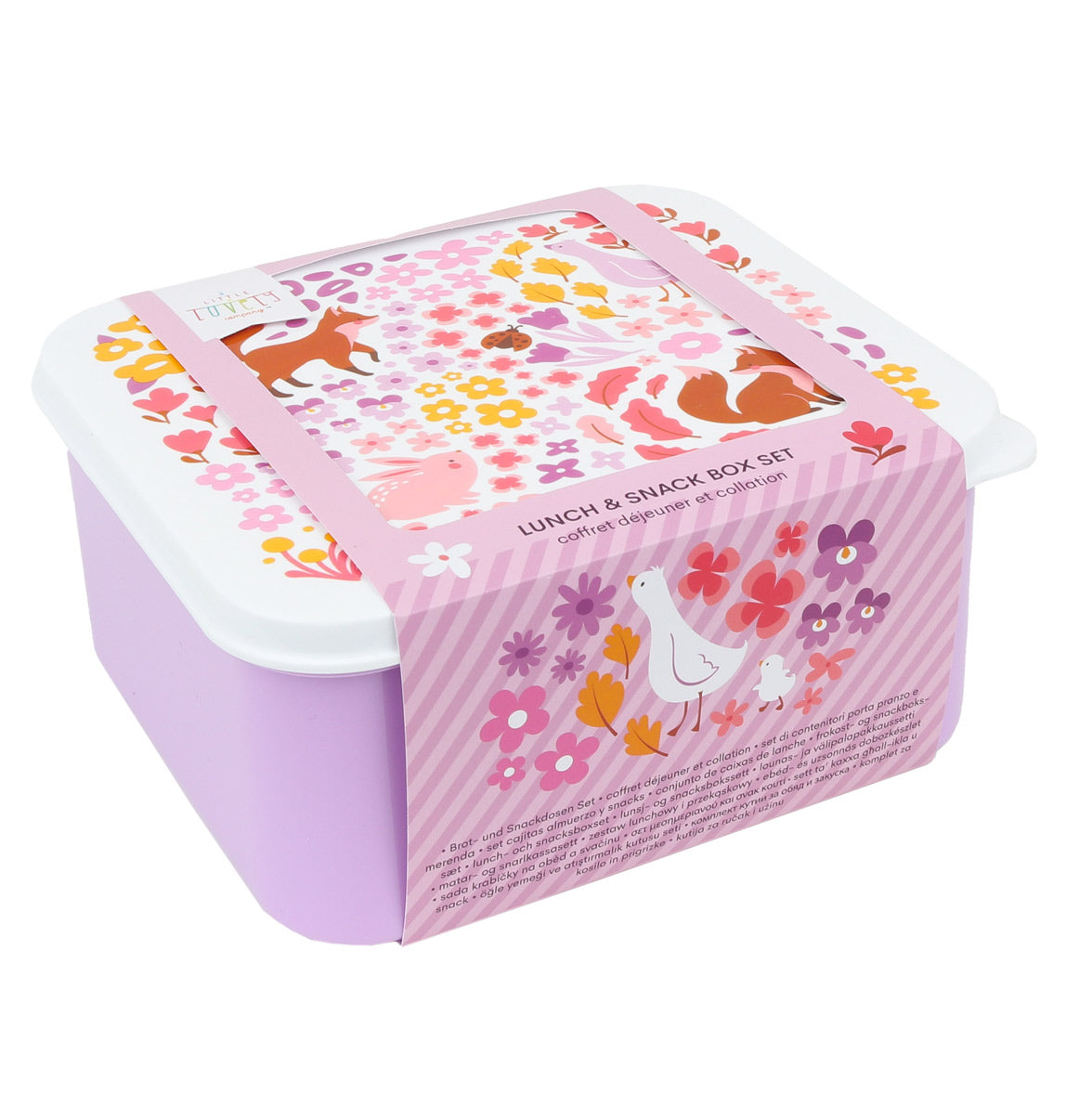 Lot de 4 boîtes repas et goûter - Jardin fleuri – vue 8 – A Little Lovely Company