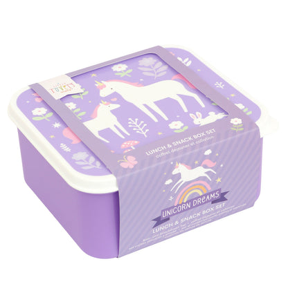Lot de 4 boîtes repas et goûter - Unicorn Dreams – vue 5 – A Little Lovely Company