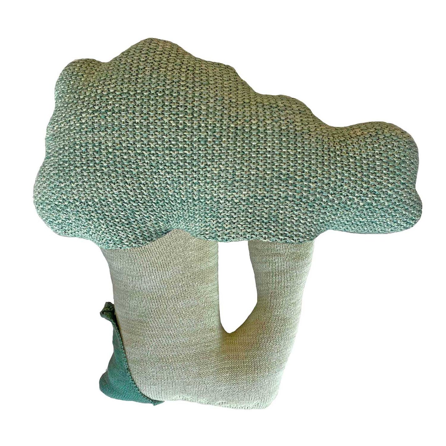 Knitted Brucy the Broccoli cushion