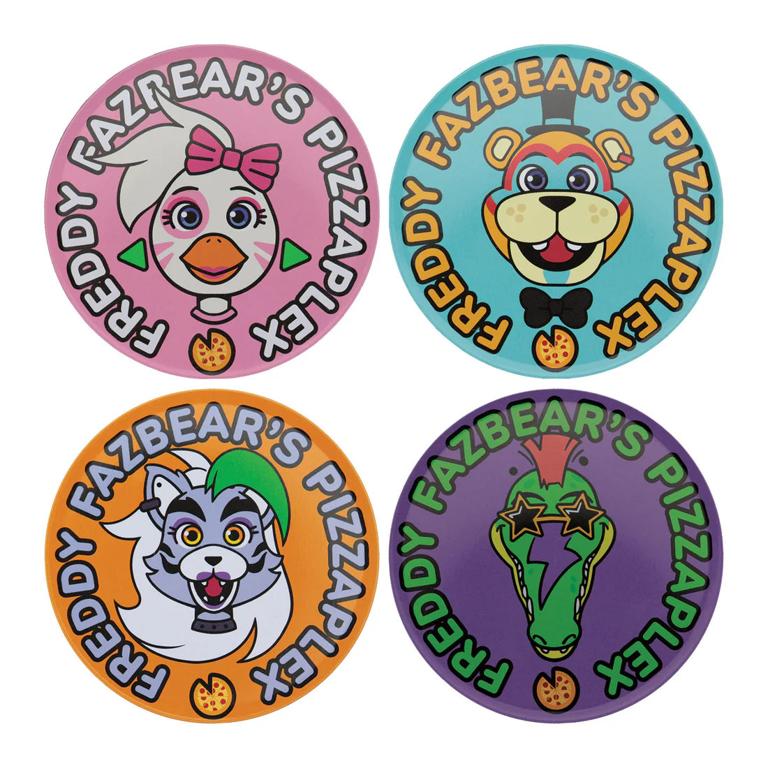 five nights at freddys printed metal drinks coasters fanattik