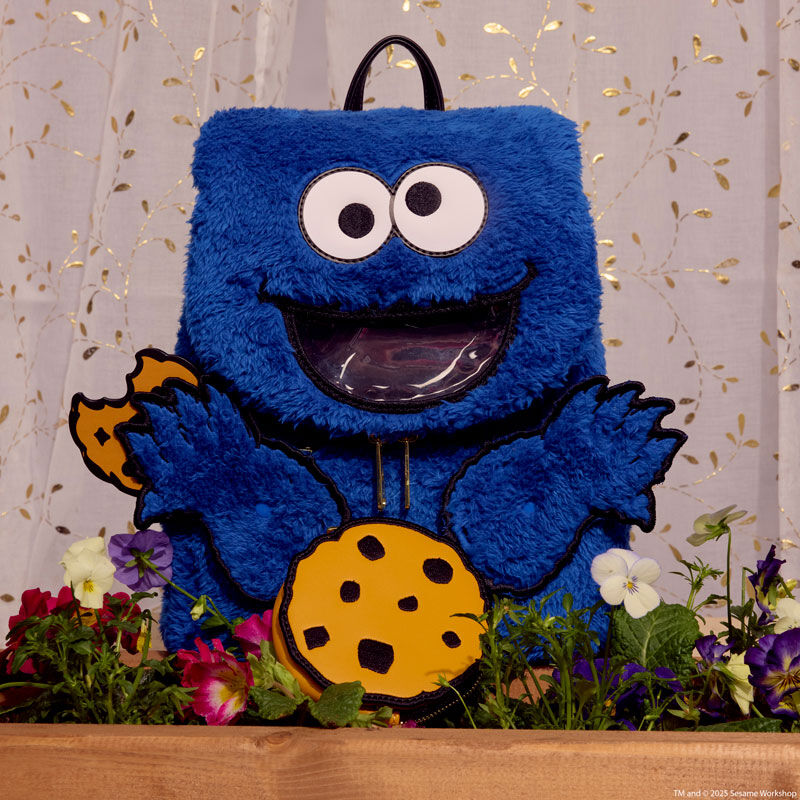 Mini zaino di peluche con portamonete del mostro dei biscotti di Sesame Street