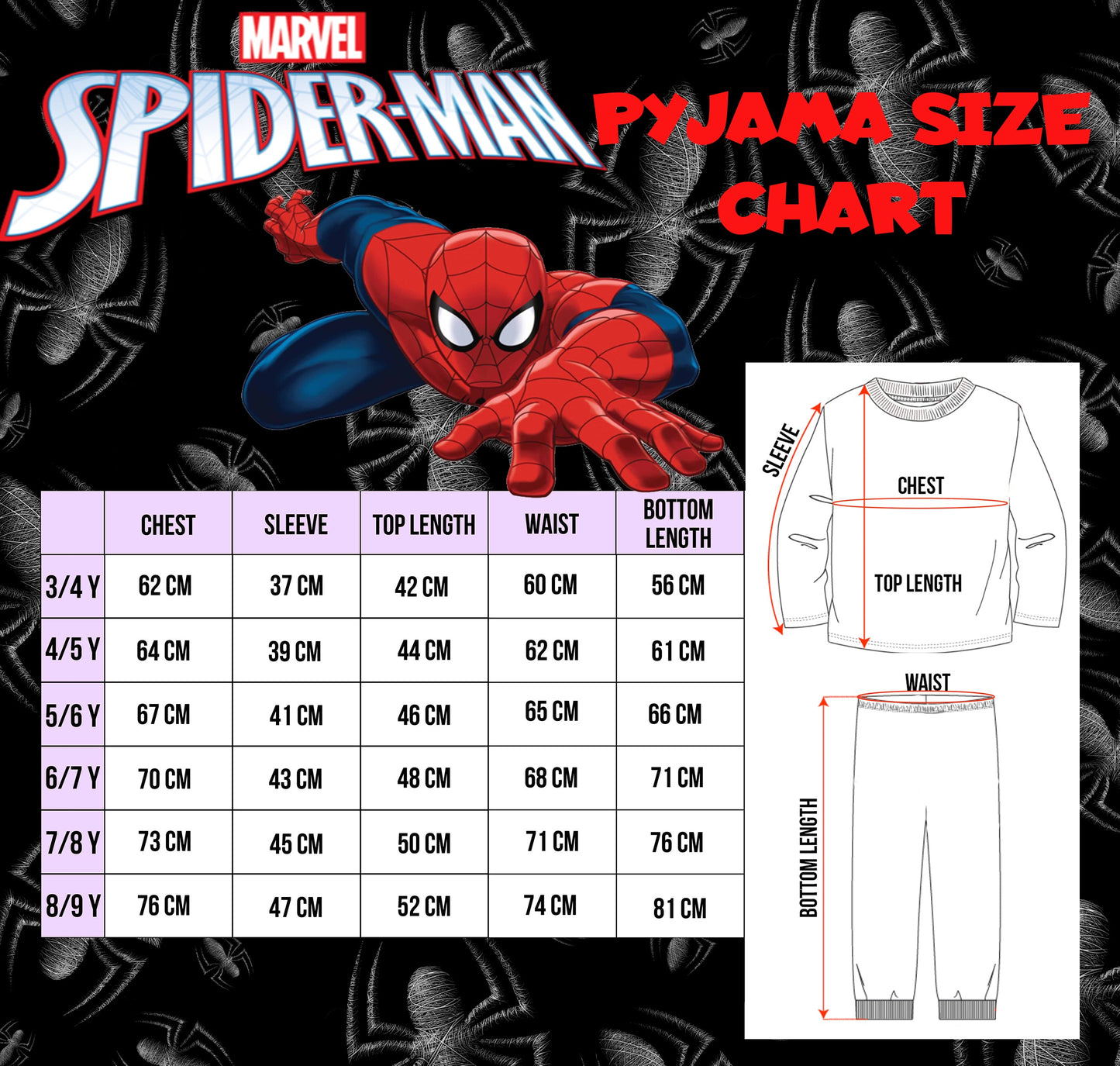 Spiderman Pajamas - Red