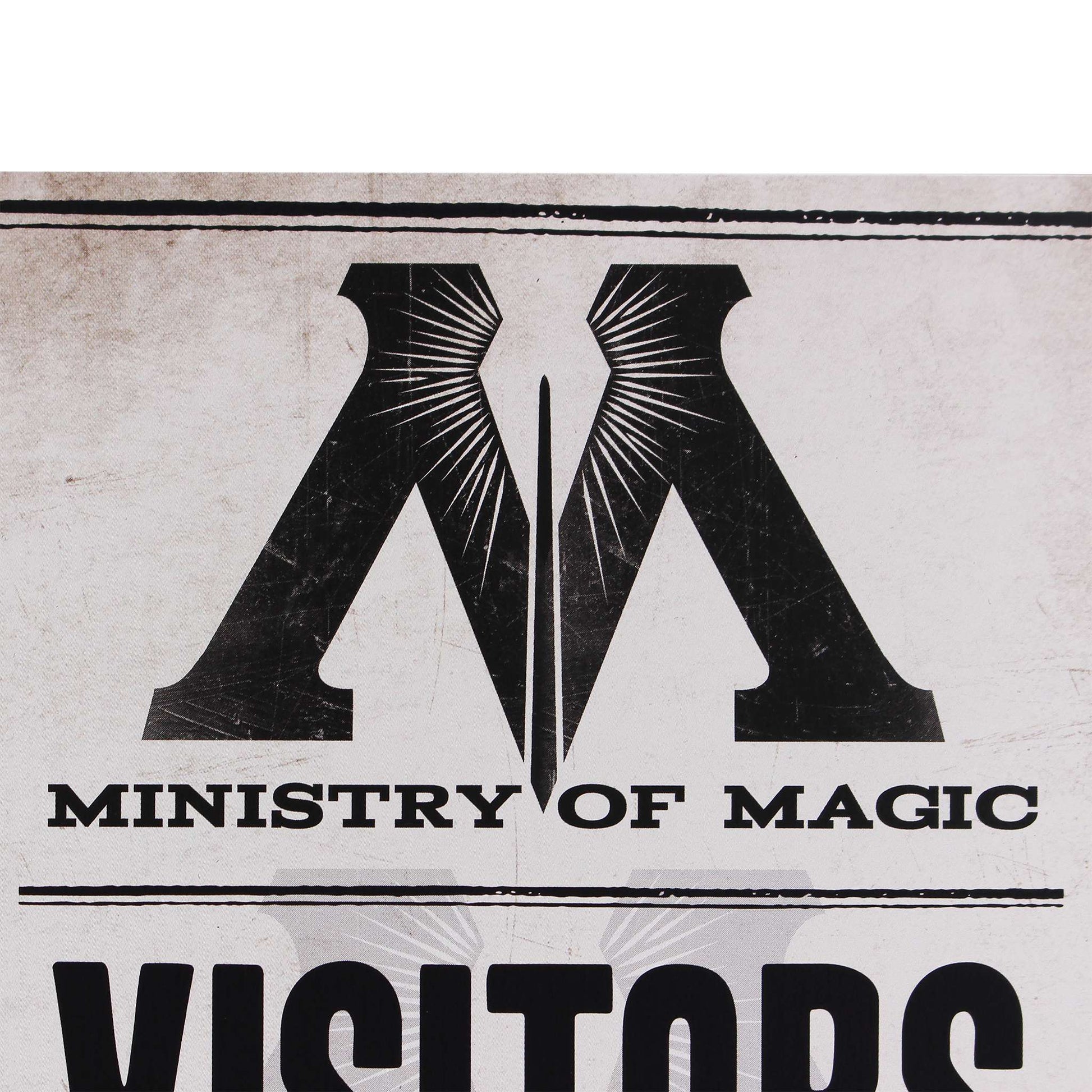 Plaque décorative en métal Harry Potter - Ministère de la Magie