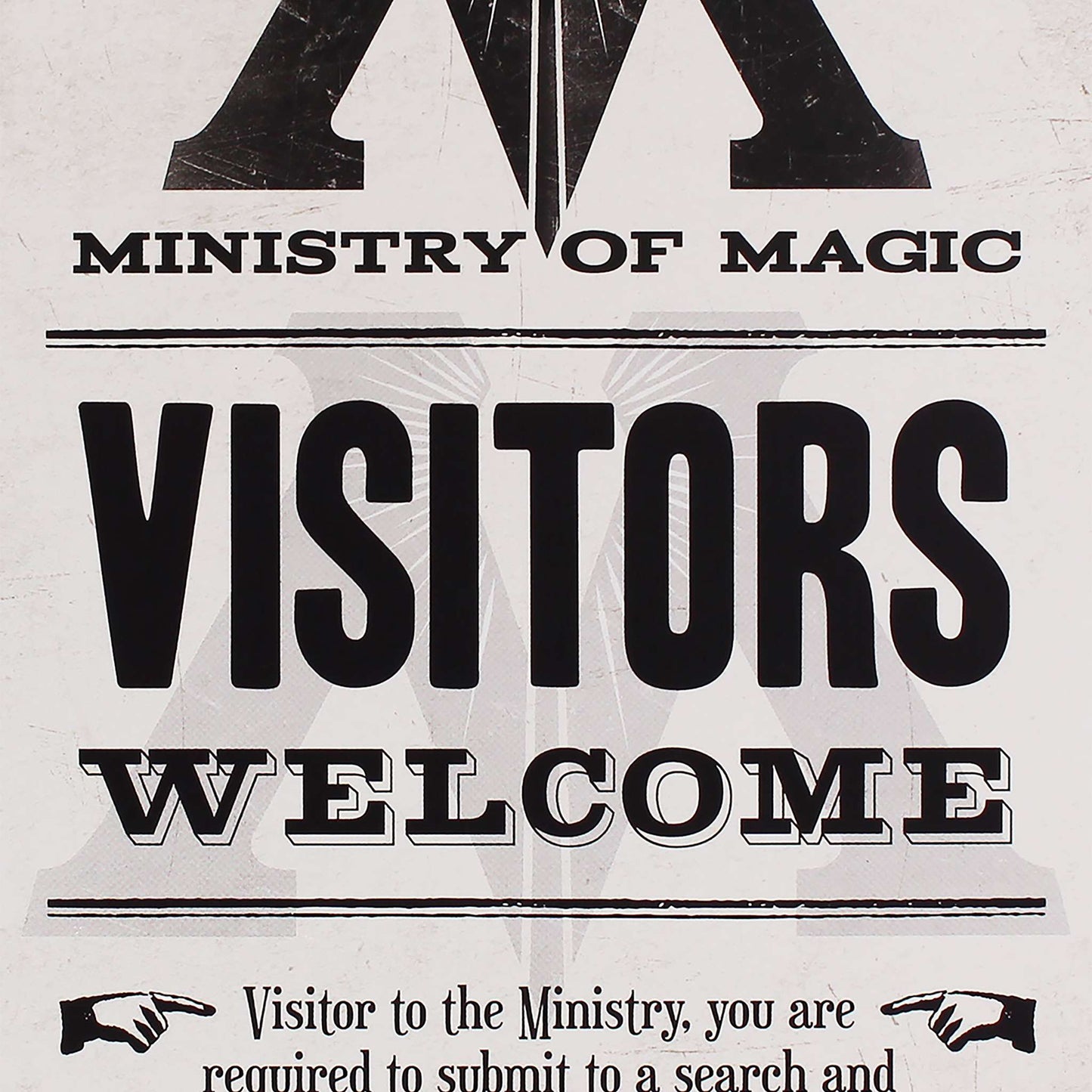 Plaque décorative en métal Harry Potter - Ministère de la Magie