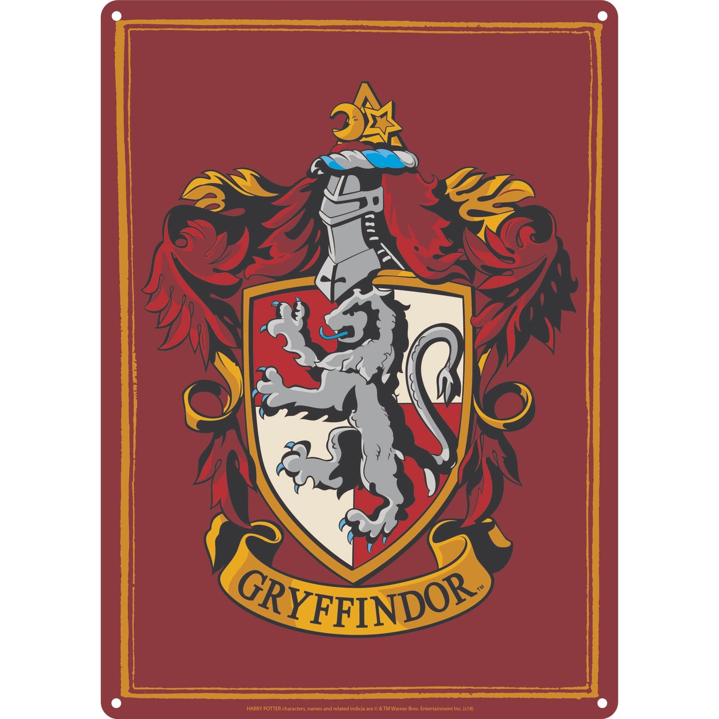A5 Decorative Metal Plate Harry Potter Gryffindor