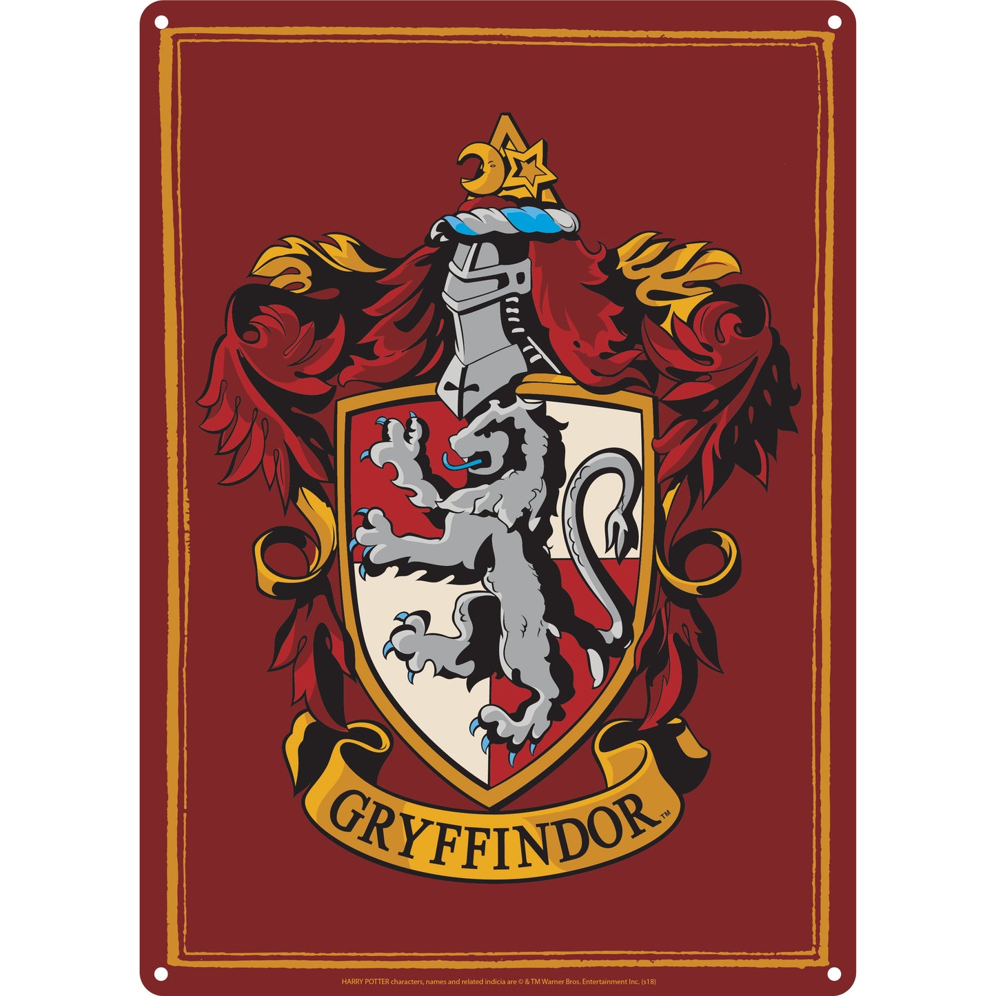A5 Decorative Metal Plate Harry Potter Gryffindor
