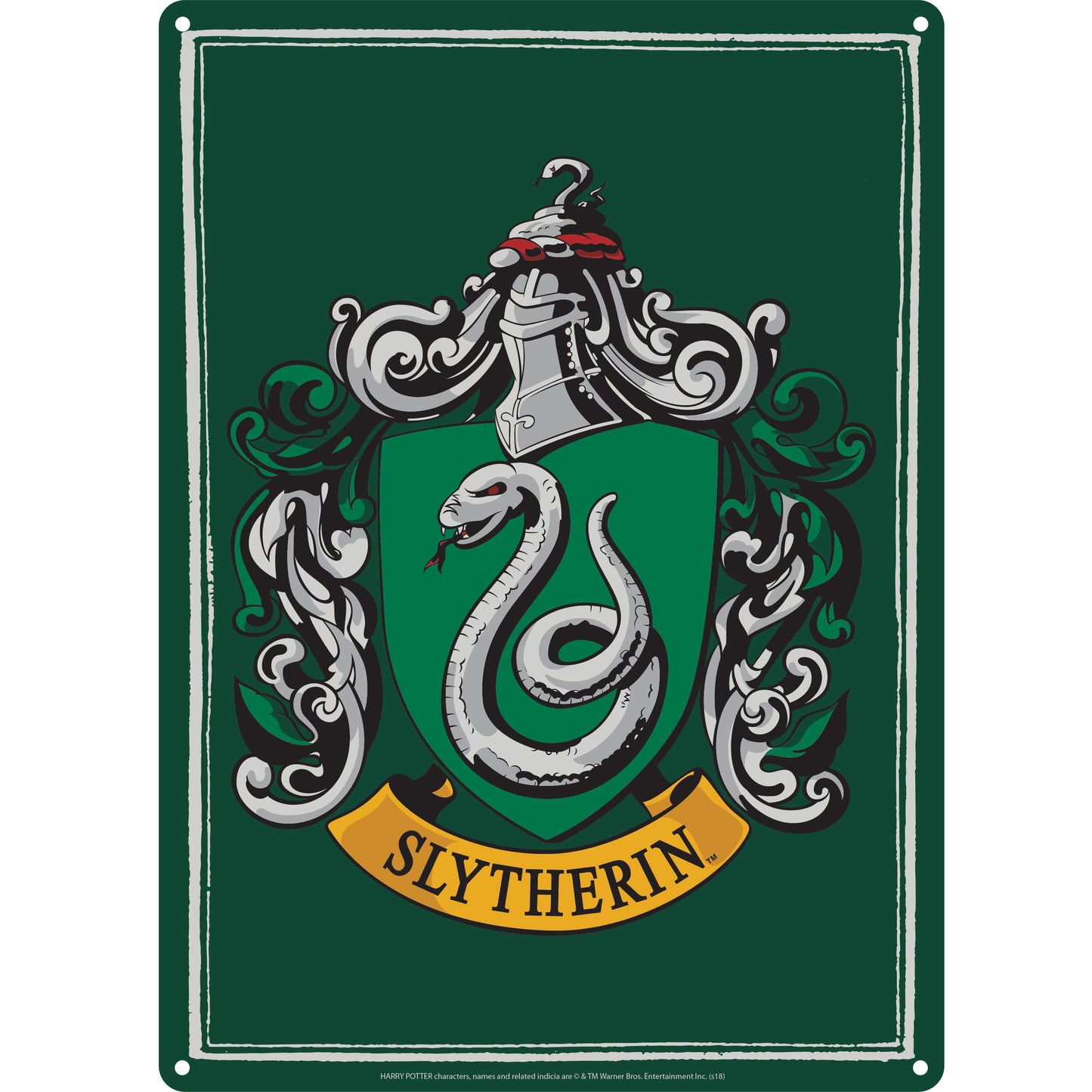 Harry Potter Slytherin A5 Decorative Metal Sign