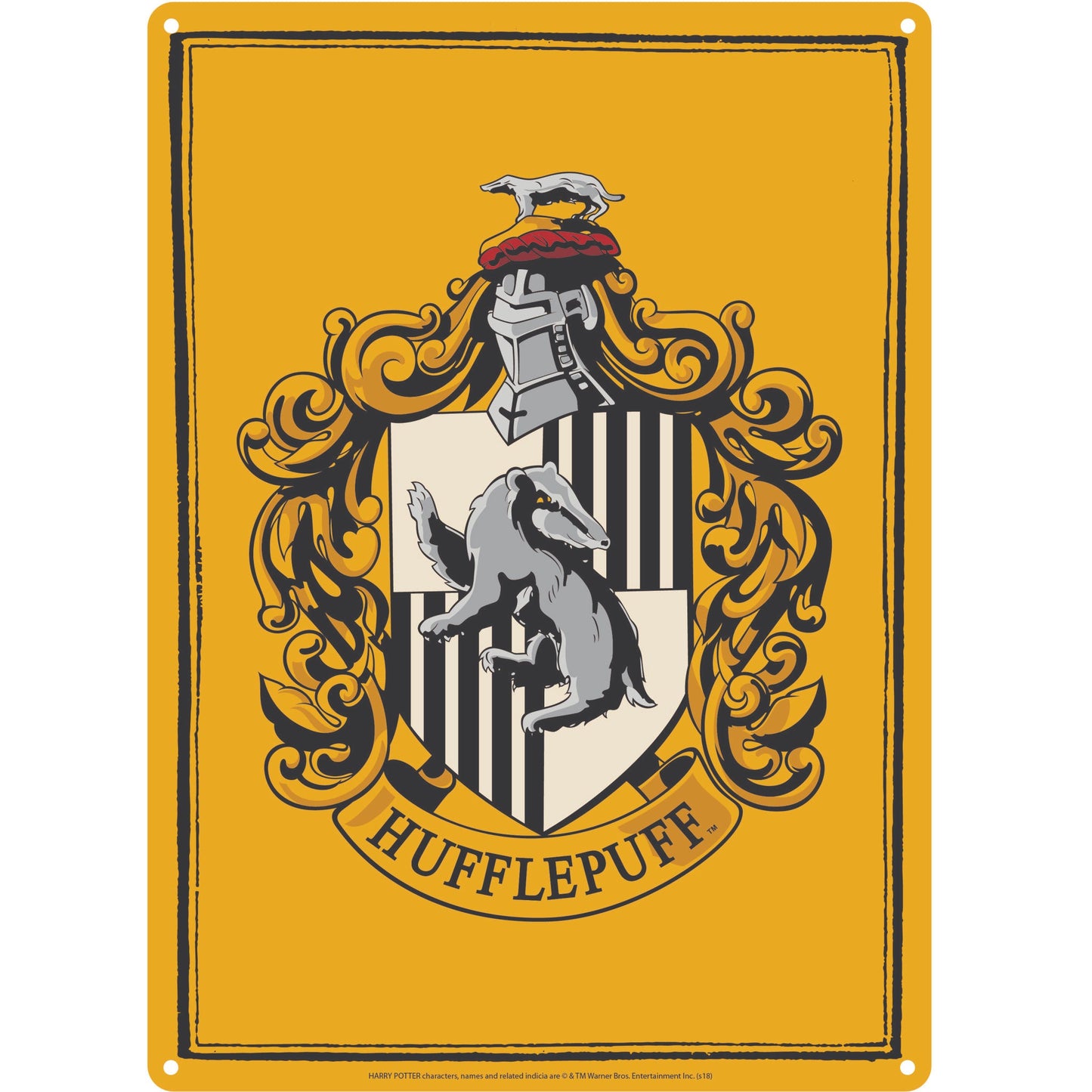 Harry Potter Hufflepuff A5 Decorative Metal Plaque