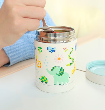 Pot alimentaire isotherme en inox - Jungle – vue 2 – A Little Lovely Company