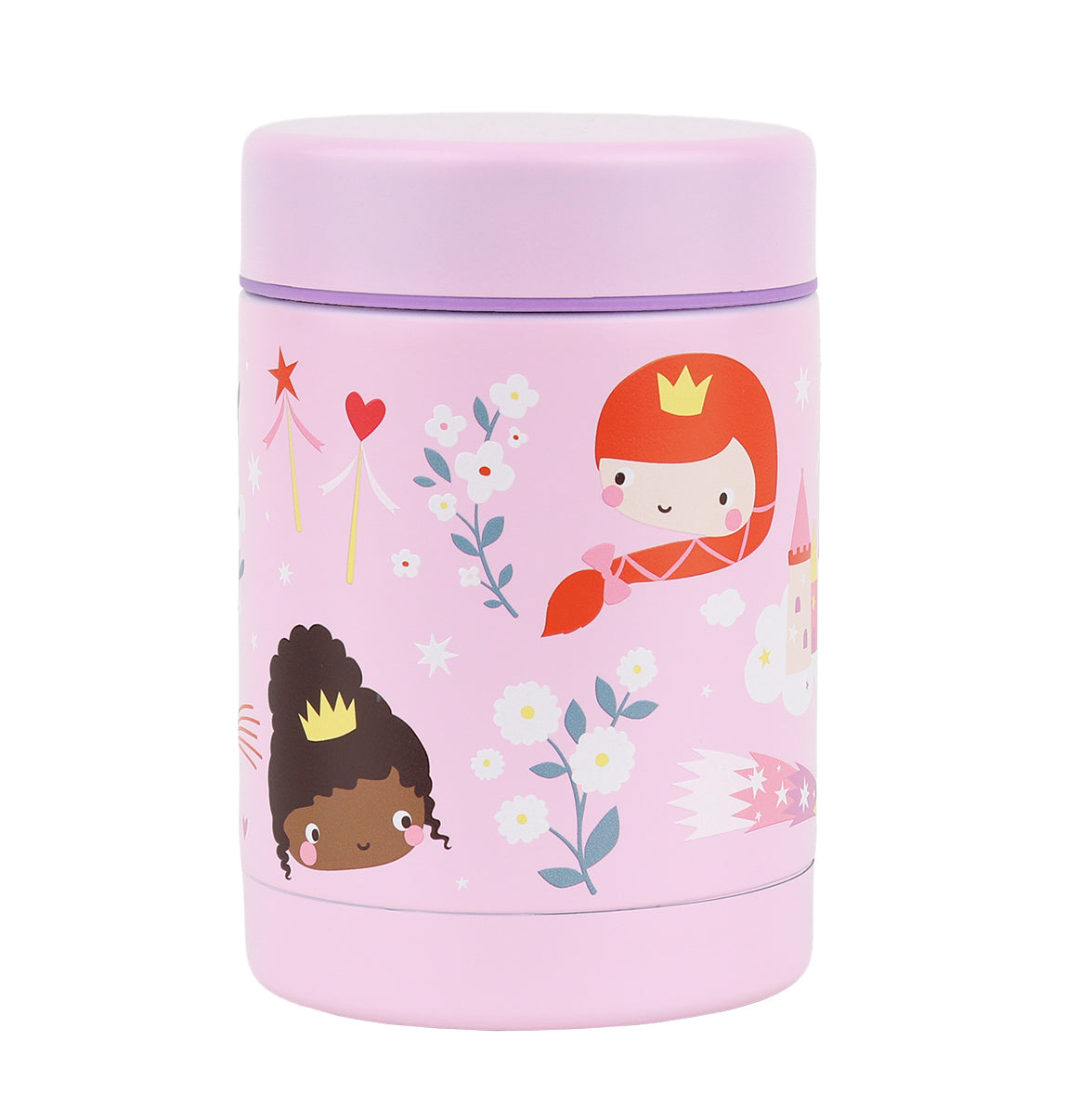 Pot alimentaire isotherme en inox - Princesses – vue 3 – A Little Lovely Company