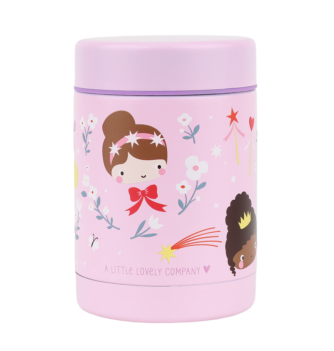 Pot alimentaire isotherme en inox - Princesses – vue 4 – A Little Lovely Company