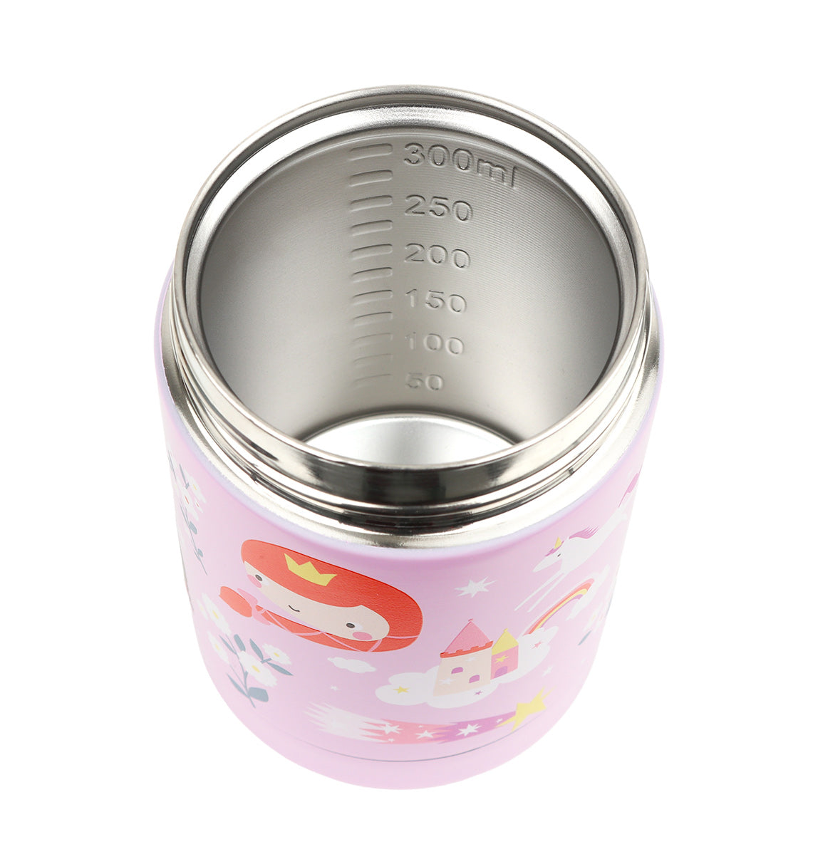 Pot alimentaire isotherme en inox - Princesses – vue 5 – A Little Lovely Company