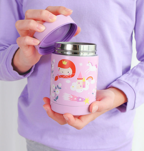 Pot alimentaire isotherme en inox - Princesses – vue 2 – A Little Lovely Company