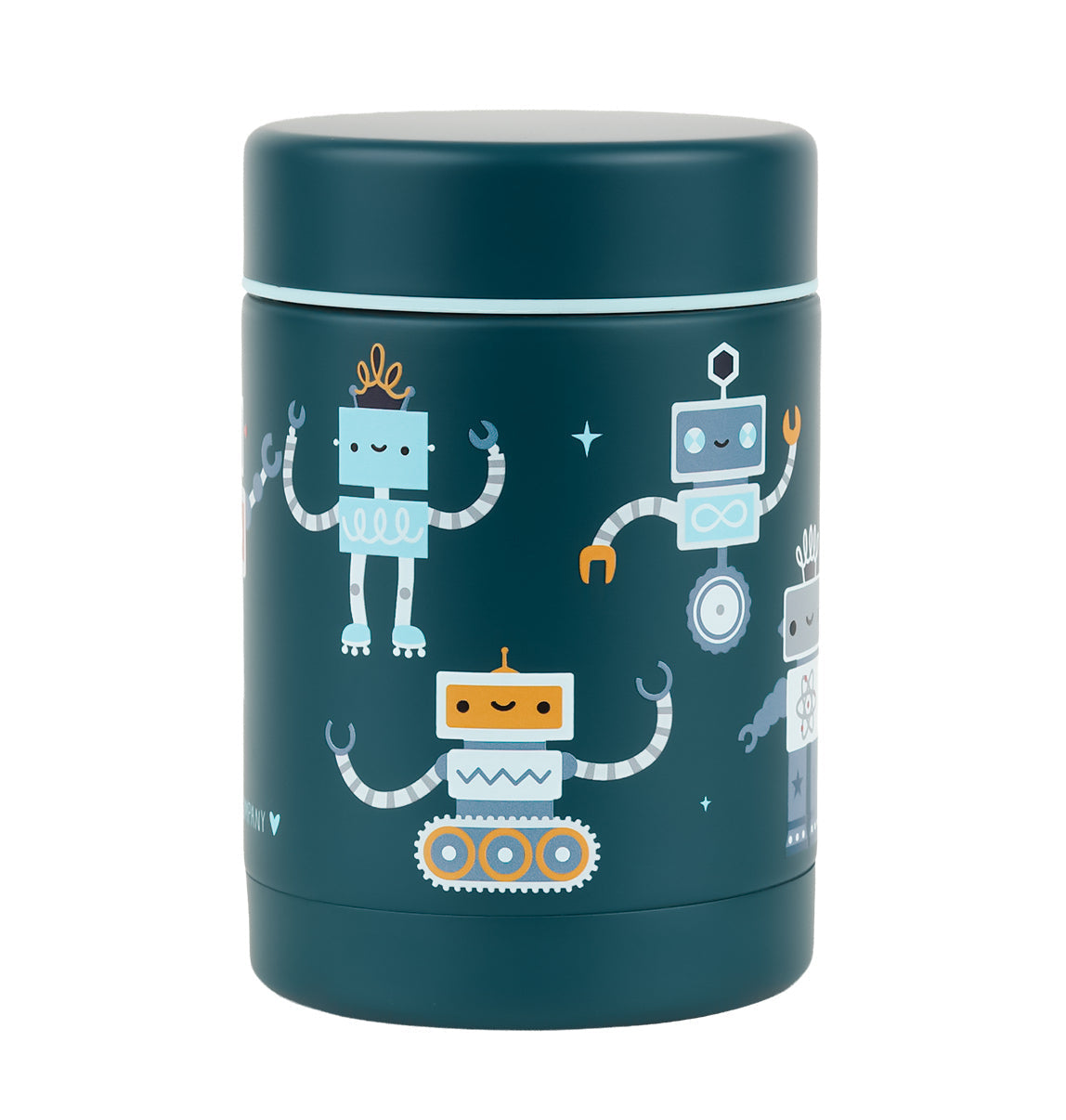 Pot alimentaire isotherme en inox - Robots – vue 3 – A Little Lovely Company