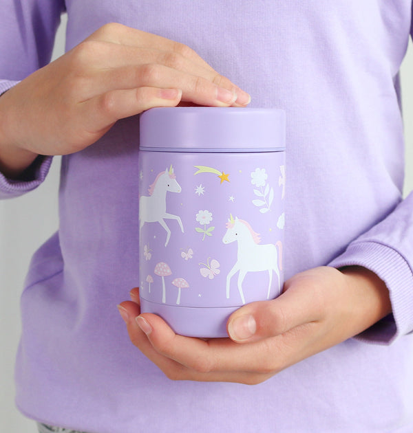 Pot alimentaire isotherme en inox - Unicorn Dreams – vue 2 – A Little Lovely Company