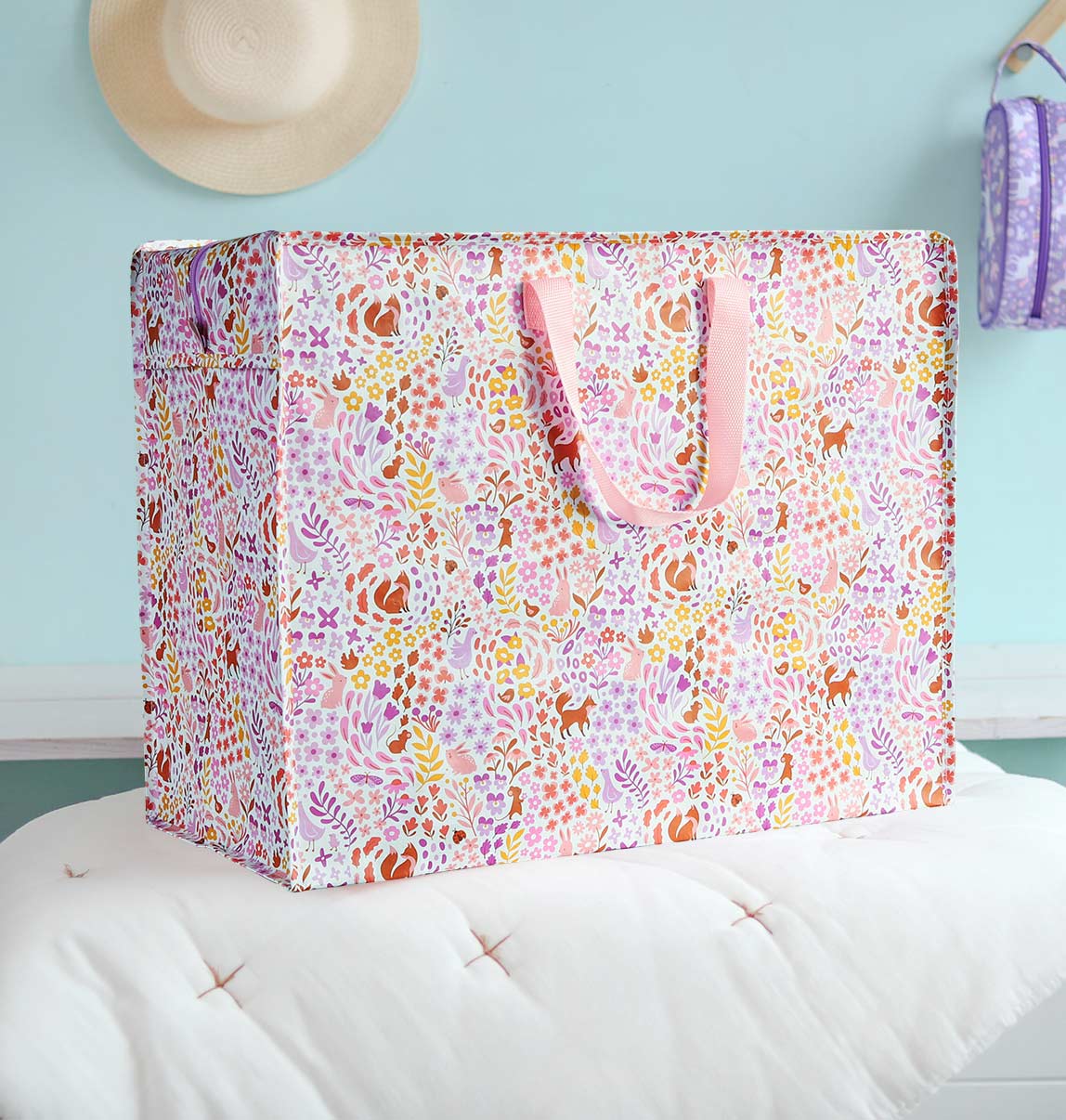 Grand sac de rangement XL - Jardin fleuri