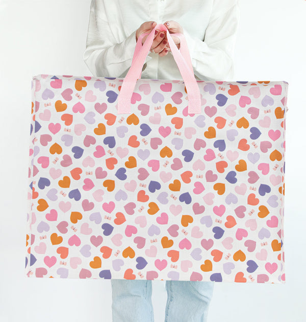Grand sac de rangement XL - Cœurs – vue 2 – A Little Lovely Company