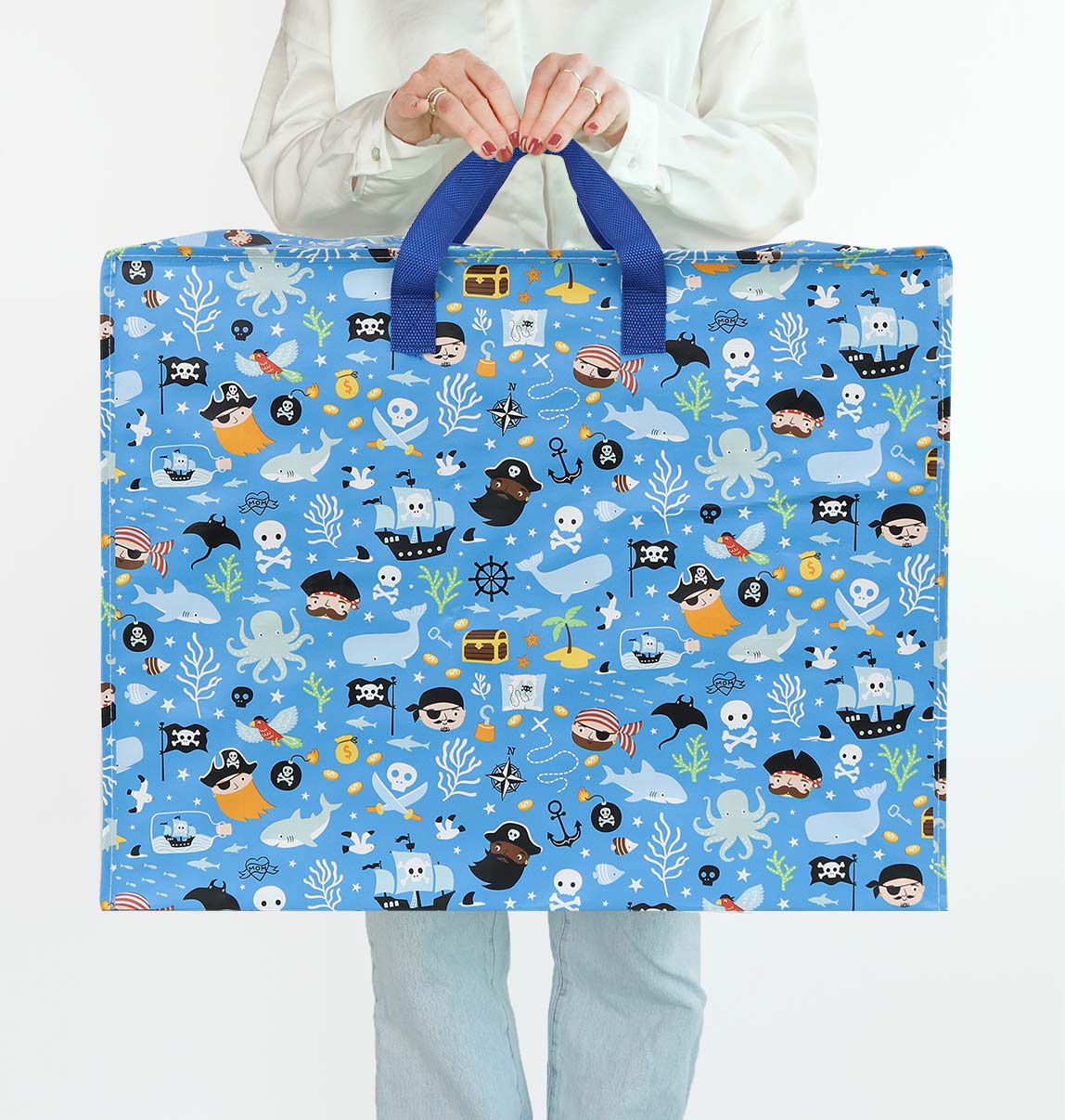 Grand sac de rangement XL - Pirates – vue 3 – A Little Lovely Company