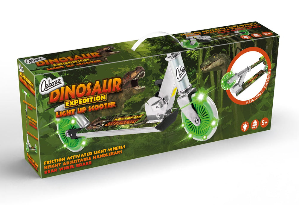 Trottinette Expédition Dinosaure à Roues Lumineuses