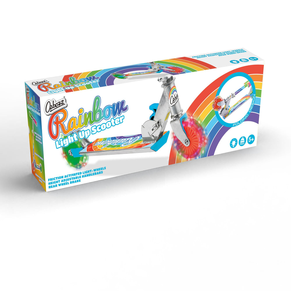 RAINBOW SCOOTER WITH FLASHING WHEELS