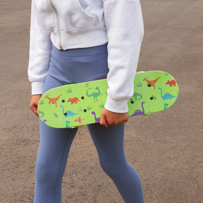 DINOSAUR SKATEBOARD WITH FLASHING WHEELS 17 INCHES