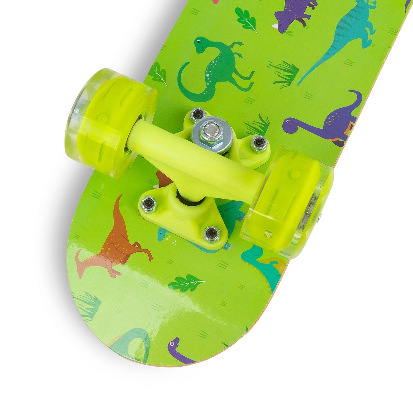 DINOSAUR SKATEBOARD WITH FLASHING WHEELS 17 INCHES