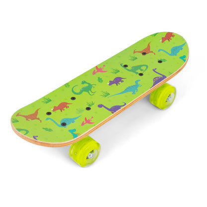 DINOSAUR SKATEBOARD WITH FLASHING WHEELS 17 INCHES