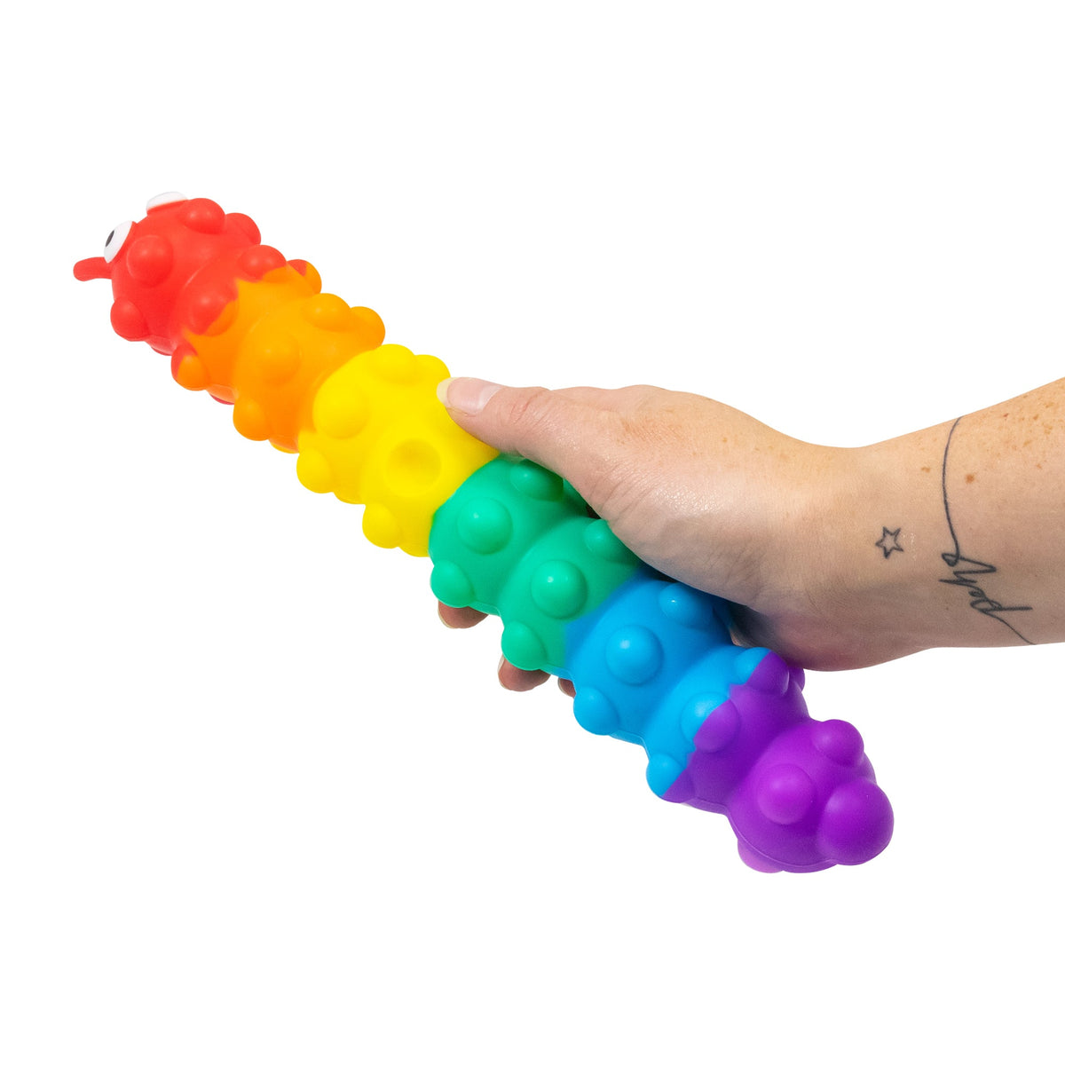 CHENILLE ARC-EN-CIEL À POUSSER ET À SUCCION LUMINEUX