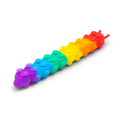 PUSH & SUCTION RAINBOW CATERPILLAR WITH LIGHTS