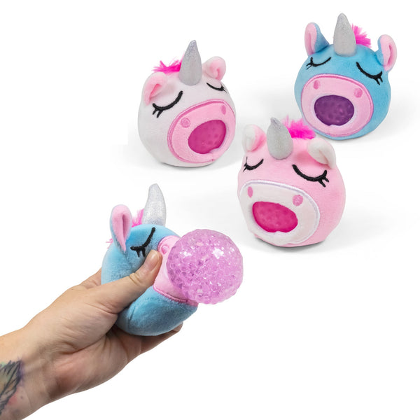 Plush unicorn pearl ball