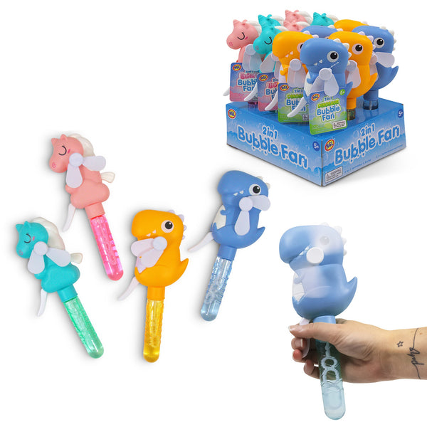 DINOSAUR AND UNICORN BUBBLE FAN