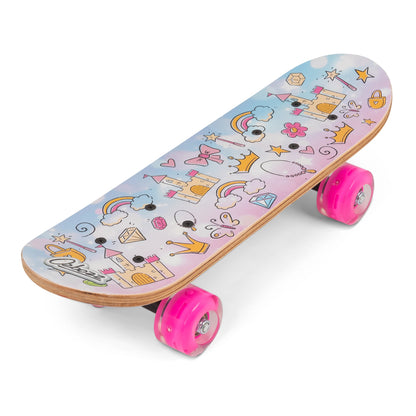 SKATEBOARD PRINCESS WITH FLASHING WHEELS 17 INCH