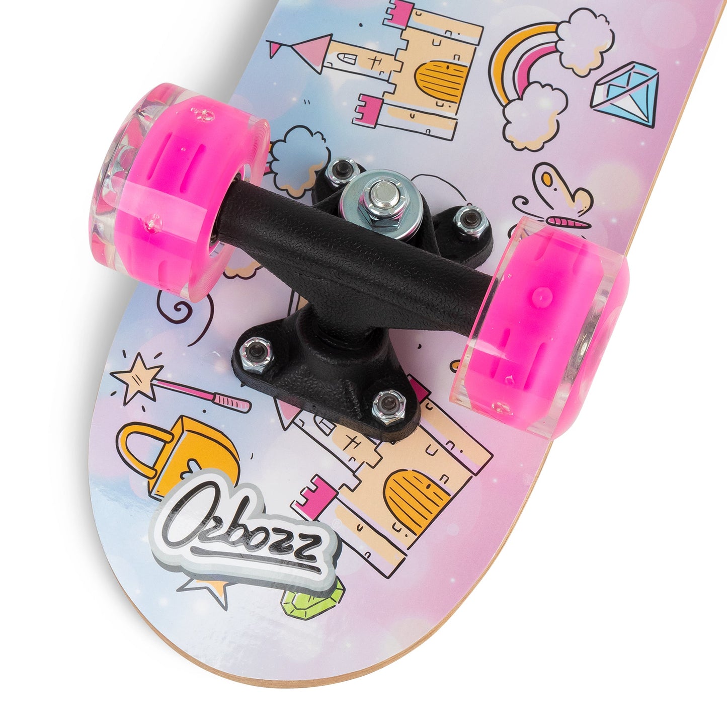 SKATEBOARD PRINCESS WITH FLASHING WHEELS 17 INCH