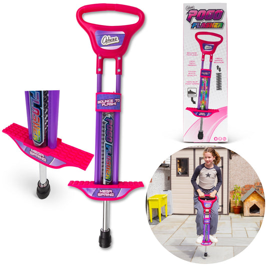 POGO STICK GO LIGHT UP PINK 89CM