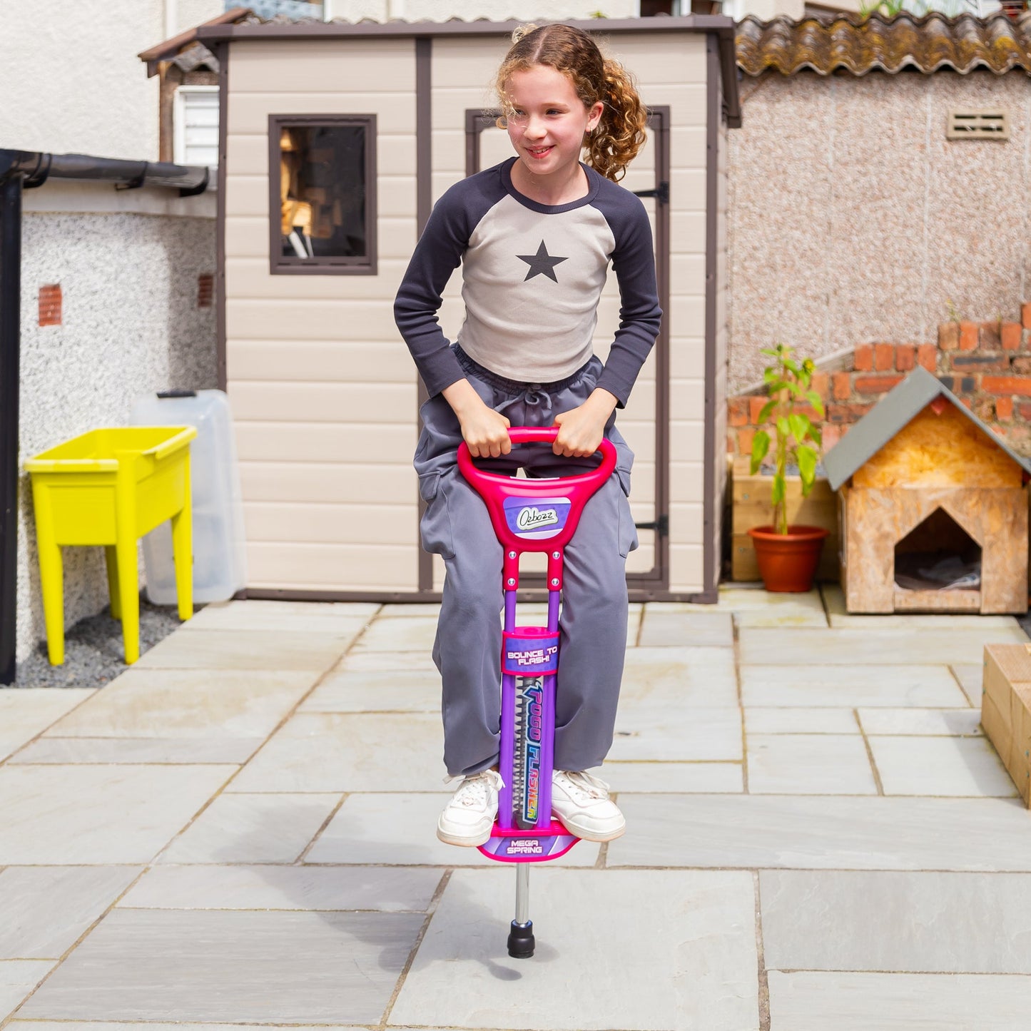 POGO STICK GO LIGHT UP ROSE 89CM