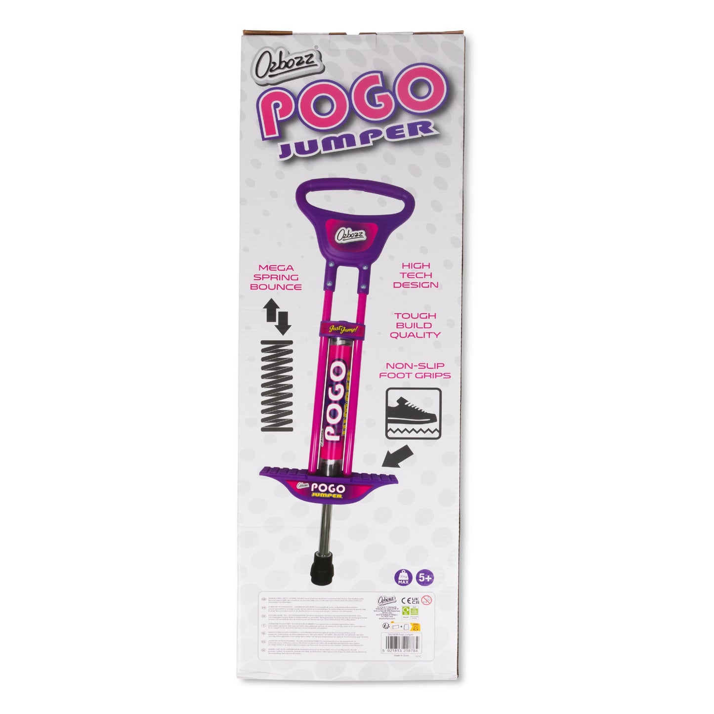 POGO STICK PINK PURPLE 89CM