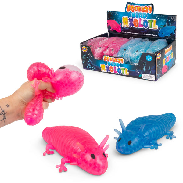 Squeezable Beaded Axolotl