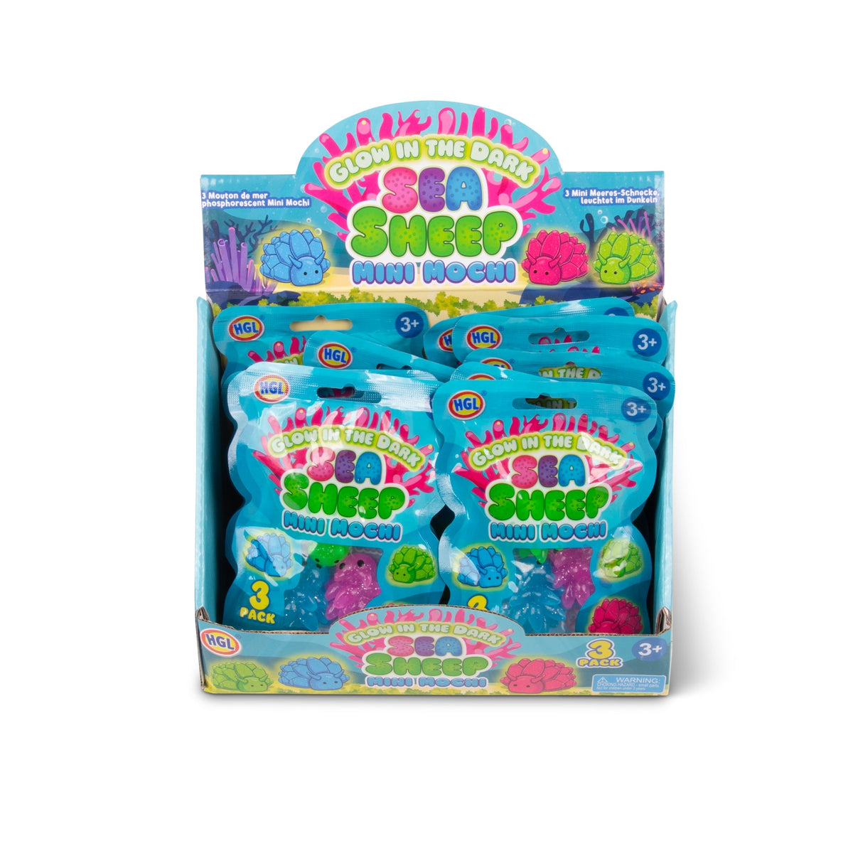 MINI GLOW-IN-THE-DARK SEA SHEEP MOCHI, 3-PACK