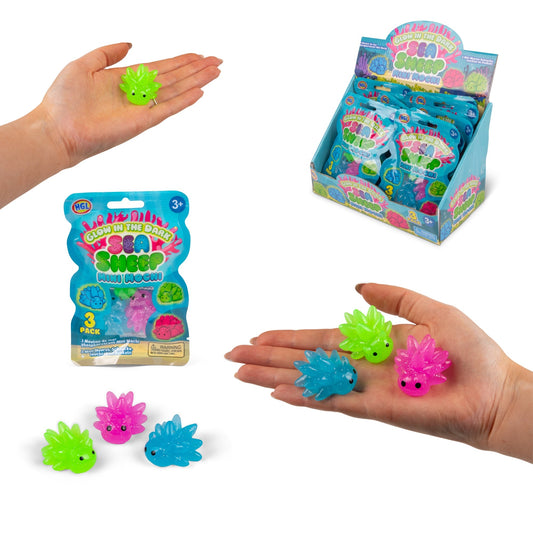 MINI GLOW-IN-THE-DARK SEA SHEEP MOCHI, 3-PACK