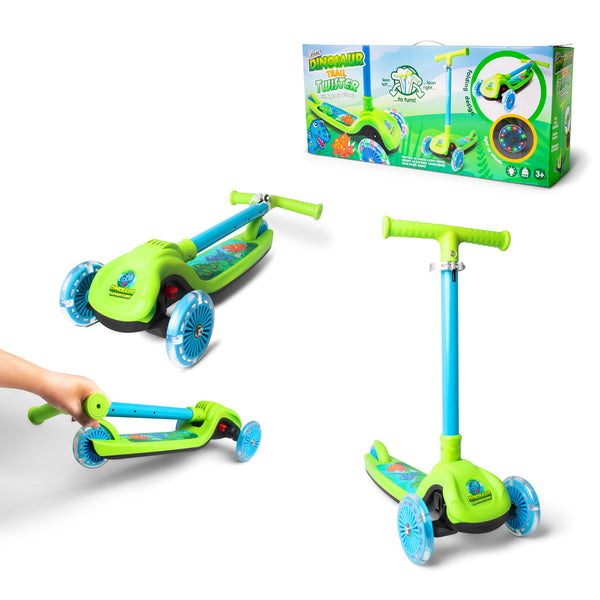 Trottinette lumineuse pliable Dinosaur Trail Twist