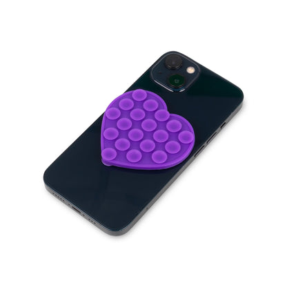 Heart-shaped phone suction cup