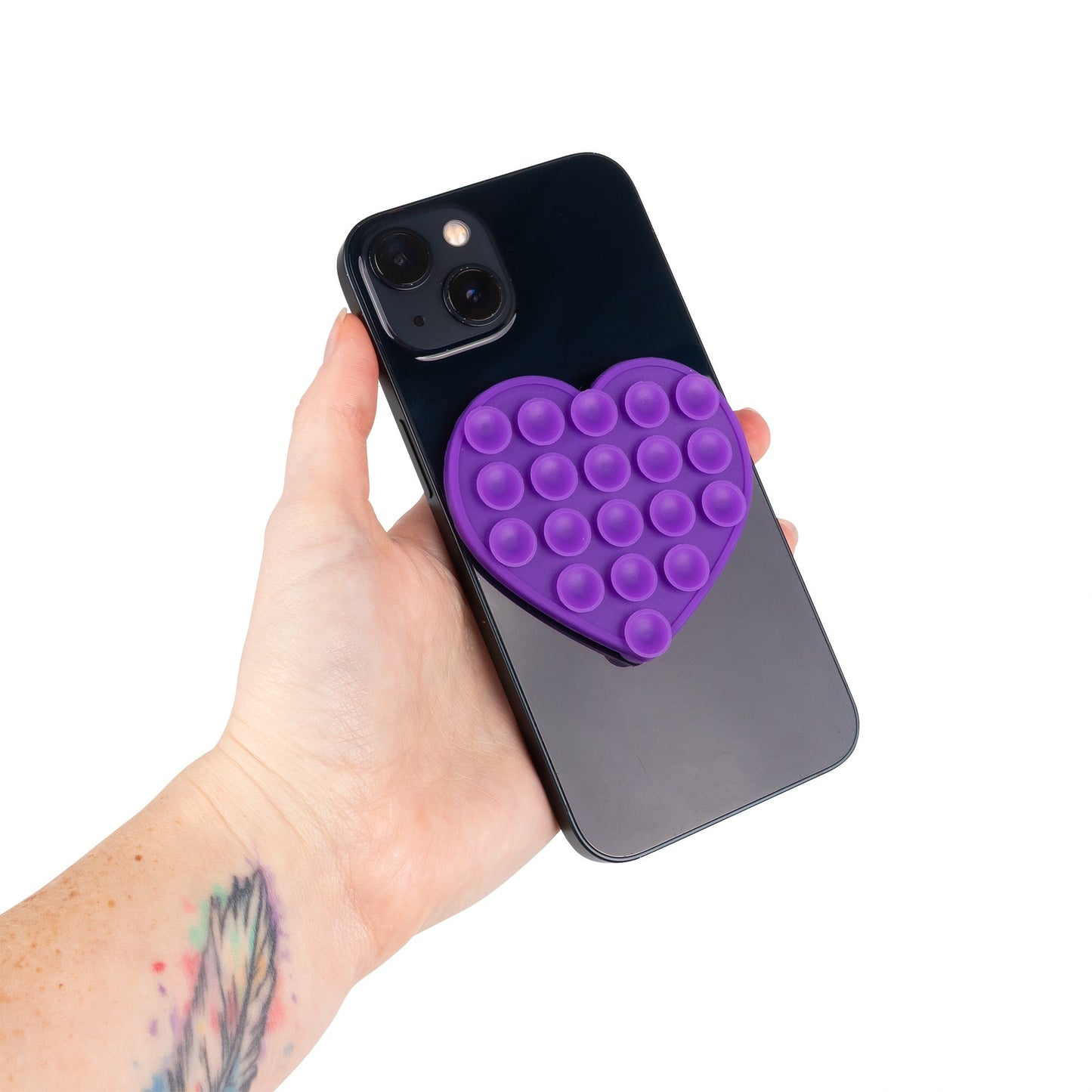 Heart-shaped phone suction cup