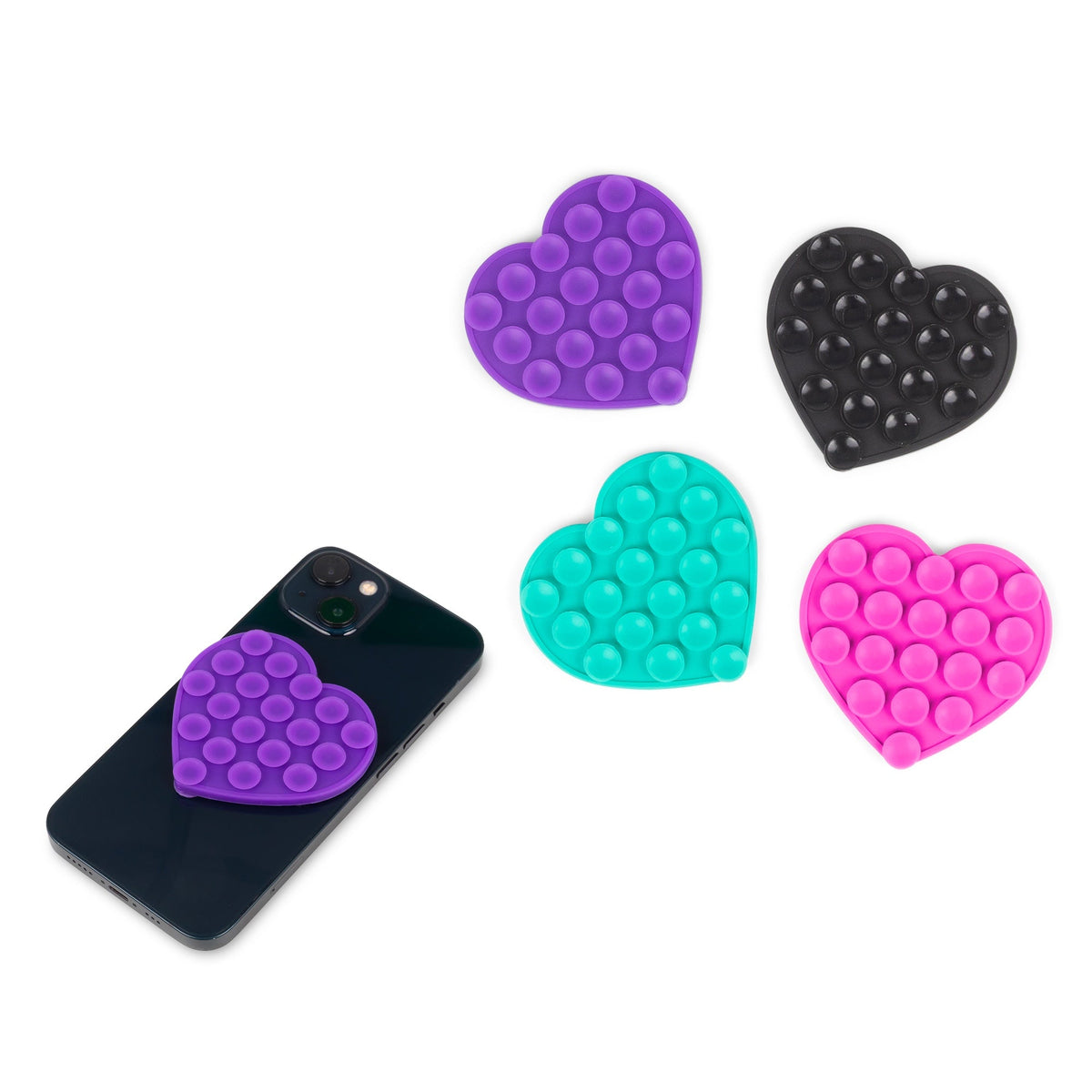 Heart-shaped phone suction cup