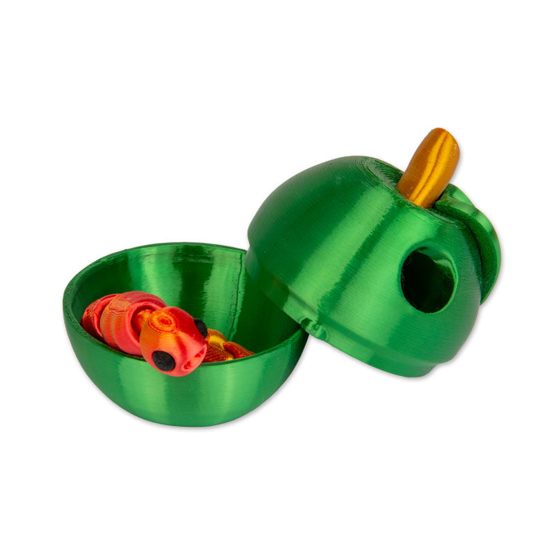 POMME ET CHENILLE IMPRIMÉES EN 3D