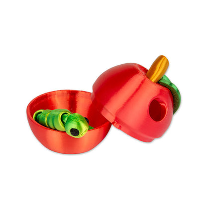 POMME ET CHENILLE IMPRIMÉES EN 3D