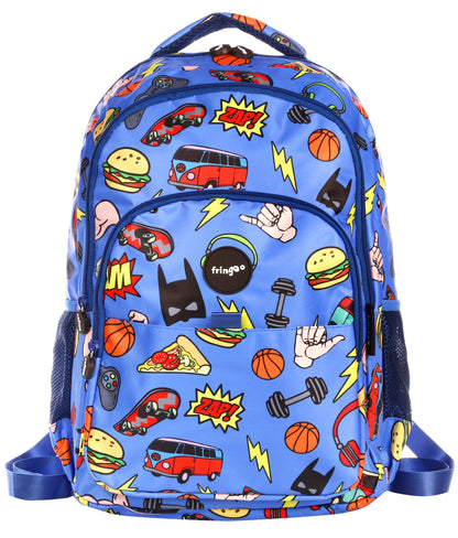 Sac à dos scolaire enfant multicompartiment – Doodles garçon
