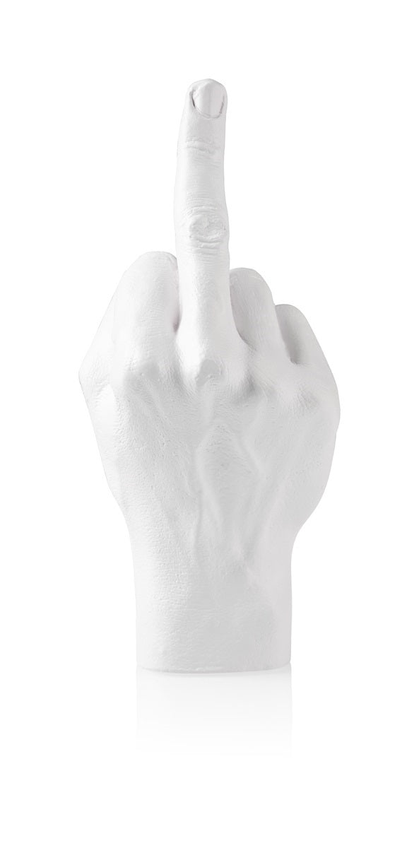 Sculpture Main F**k - Blanc Bitten – Objet déco original