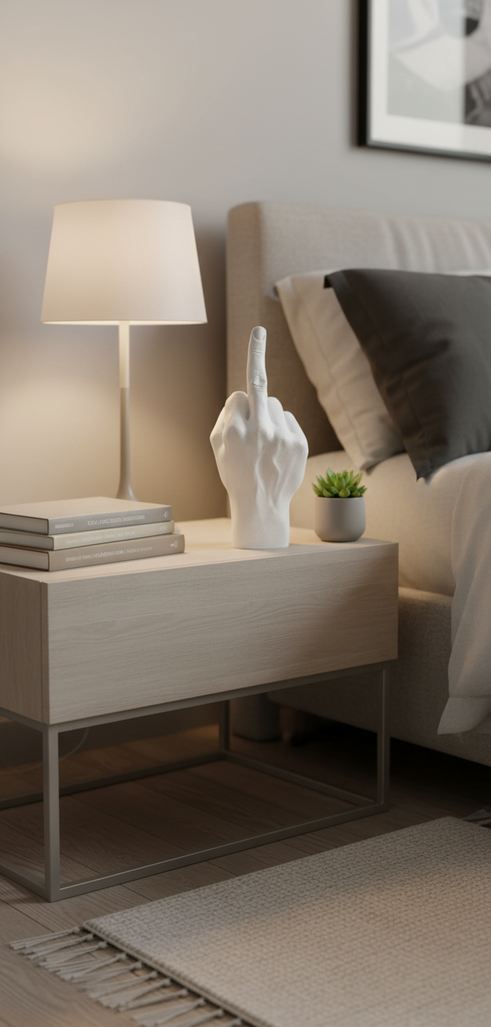 Sculpture Main F**k - Blanc