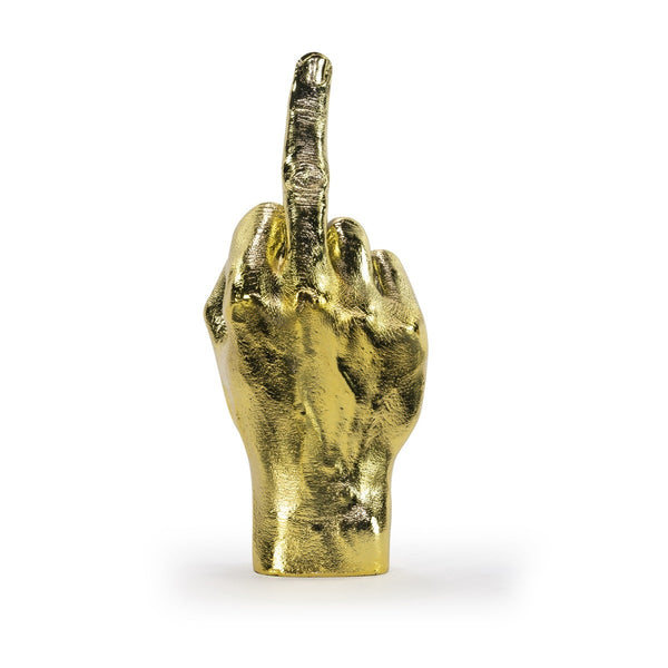 Sculpture Main F**k - Doré Bitten – Objet déco original